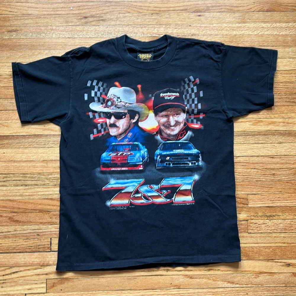 Vintage Dale Earnhardt Richard Petty T-Shirt / 1995 / 7 & 7 Champions / Large